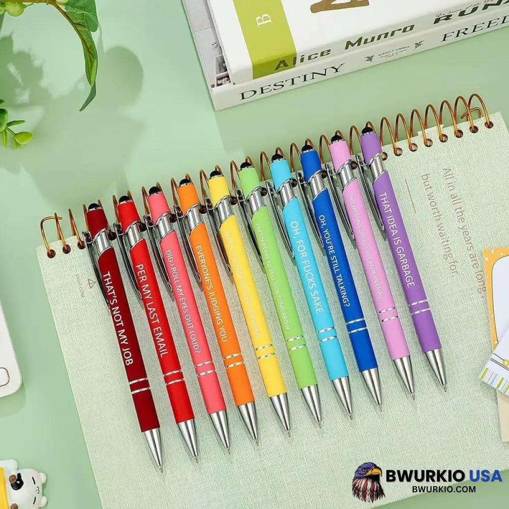 10 Pcs Funny Office Pens(Black Ink)