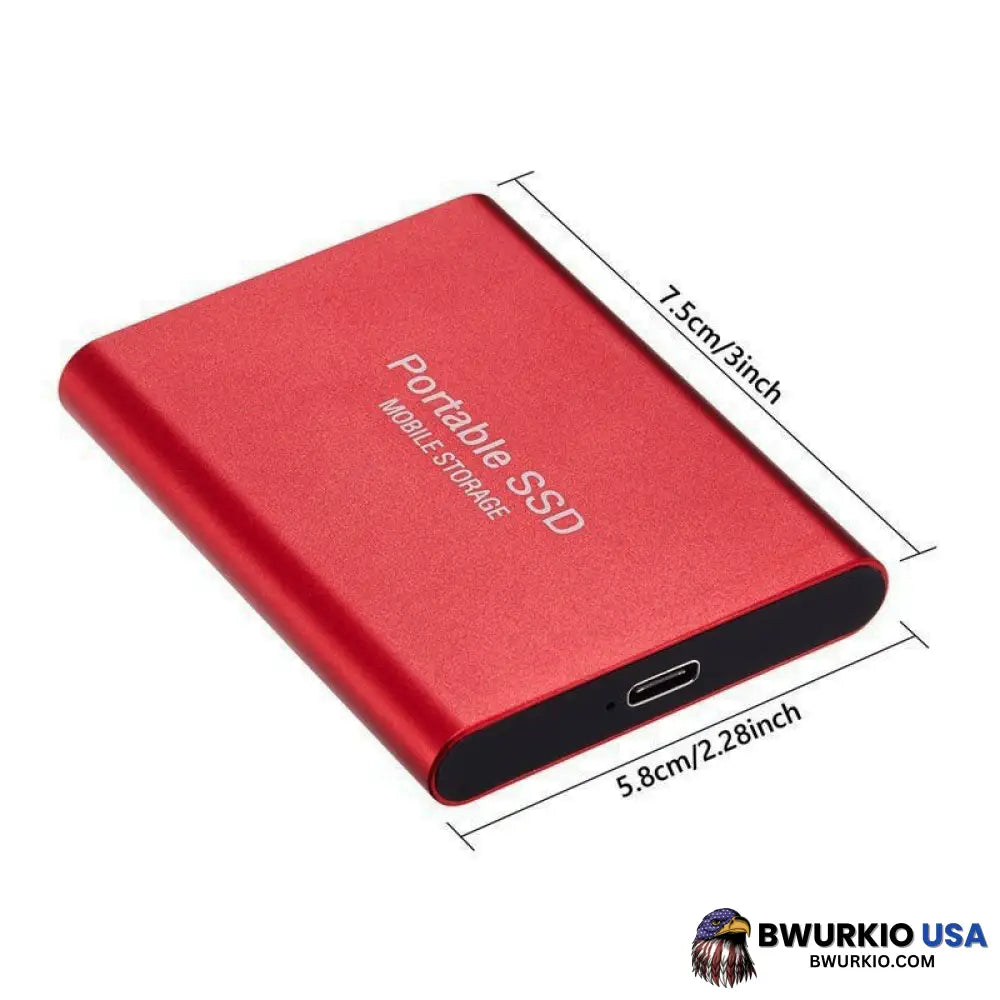 30Tb/16Tb/8Tb/4Tb/2Tb/1Tb Ultra Speed External Ssd Red / 500 Gb