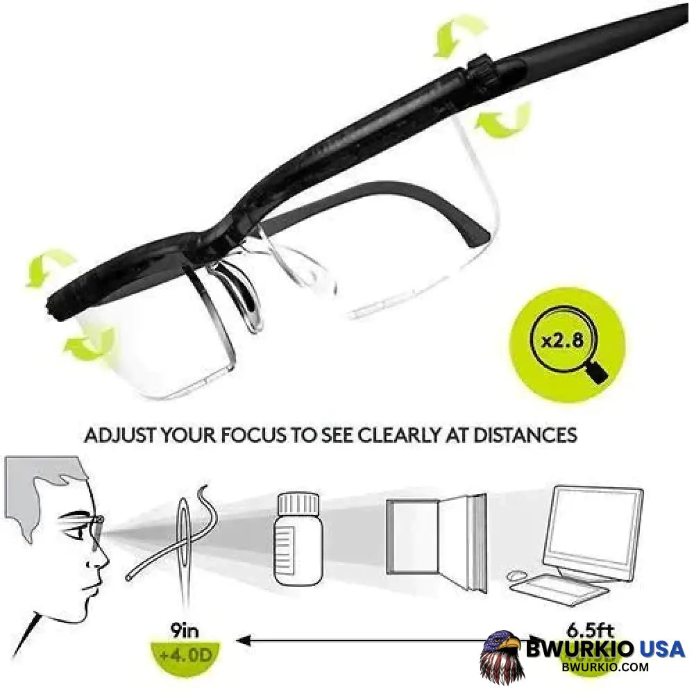 Adjustable Glasses Unisex Dial Vision Lens