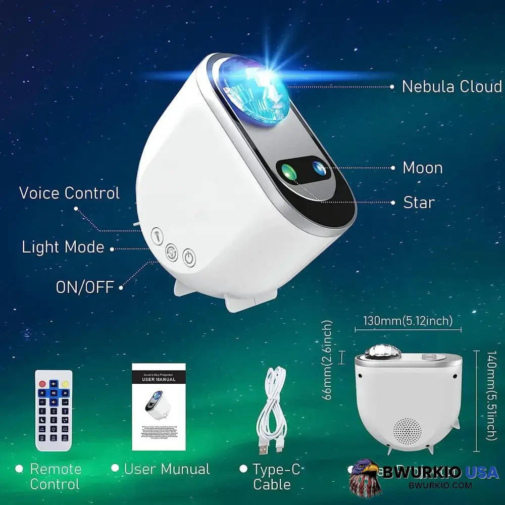 Aurora Northern Lights Projector With Built In Speaker