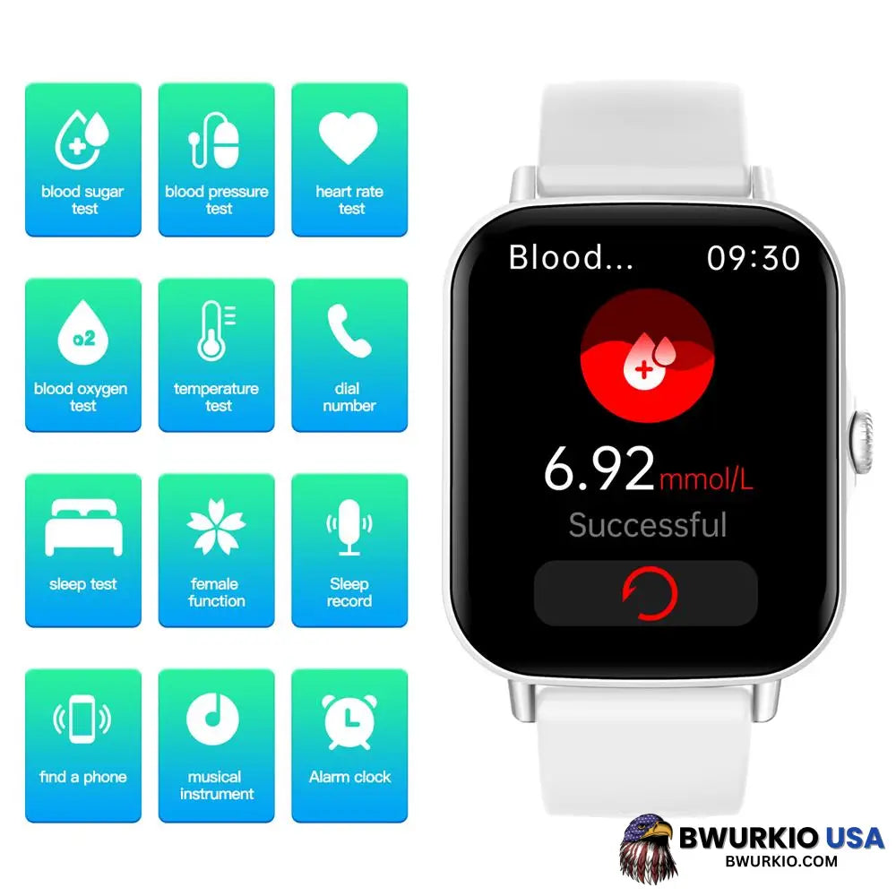 Bearscome Bcf107 Blood Pressure Heart Rate Oxygen Sugar Sleep Monitoring Bluetooth Call Waterproof