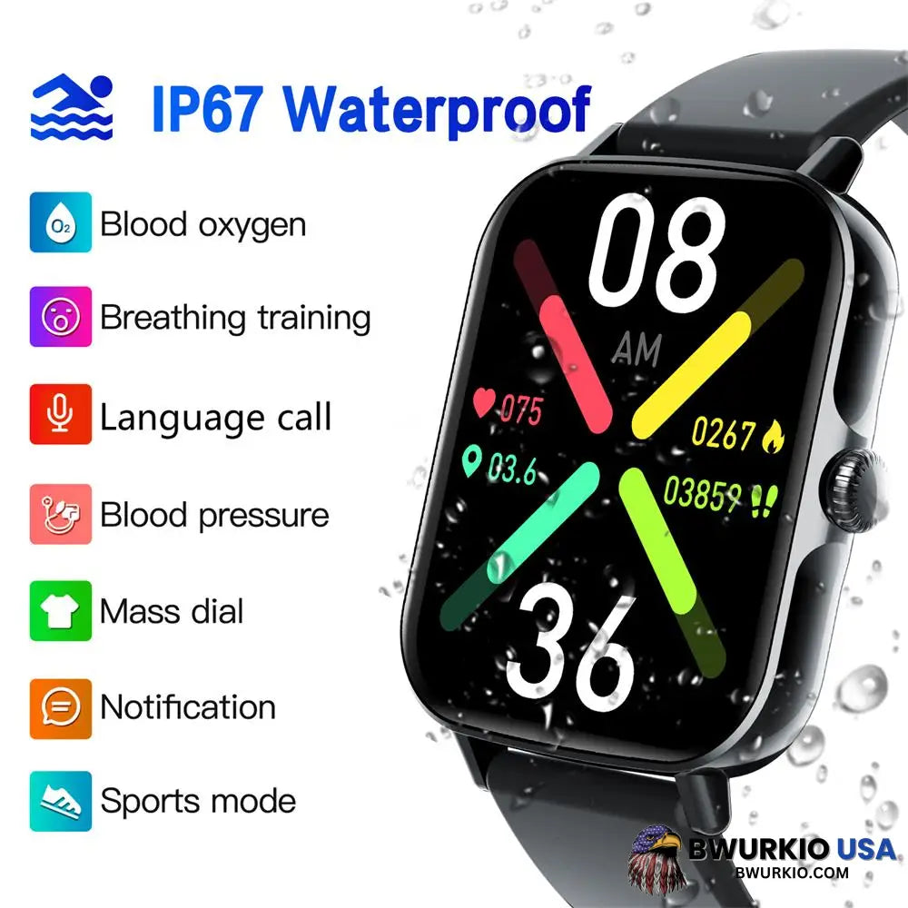 Bearscome Bcf107 Blood Pressure Heart Rate Oxygen Sugar Sleep Monitoring Bluetooth Call Waterproof