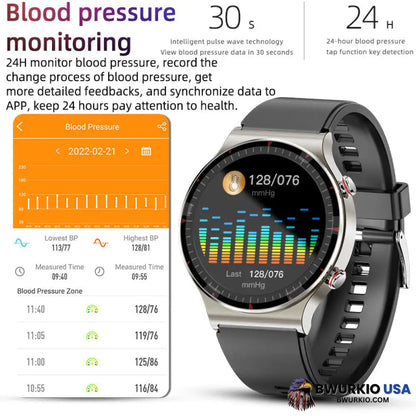 Bearscome Cfda Ecg Blood Oxygen Heart Rate Health Monitoring Smart Watch Smartwatch