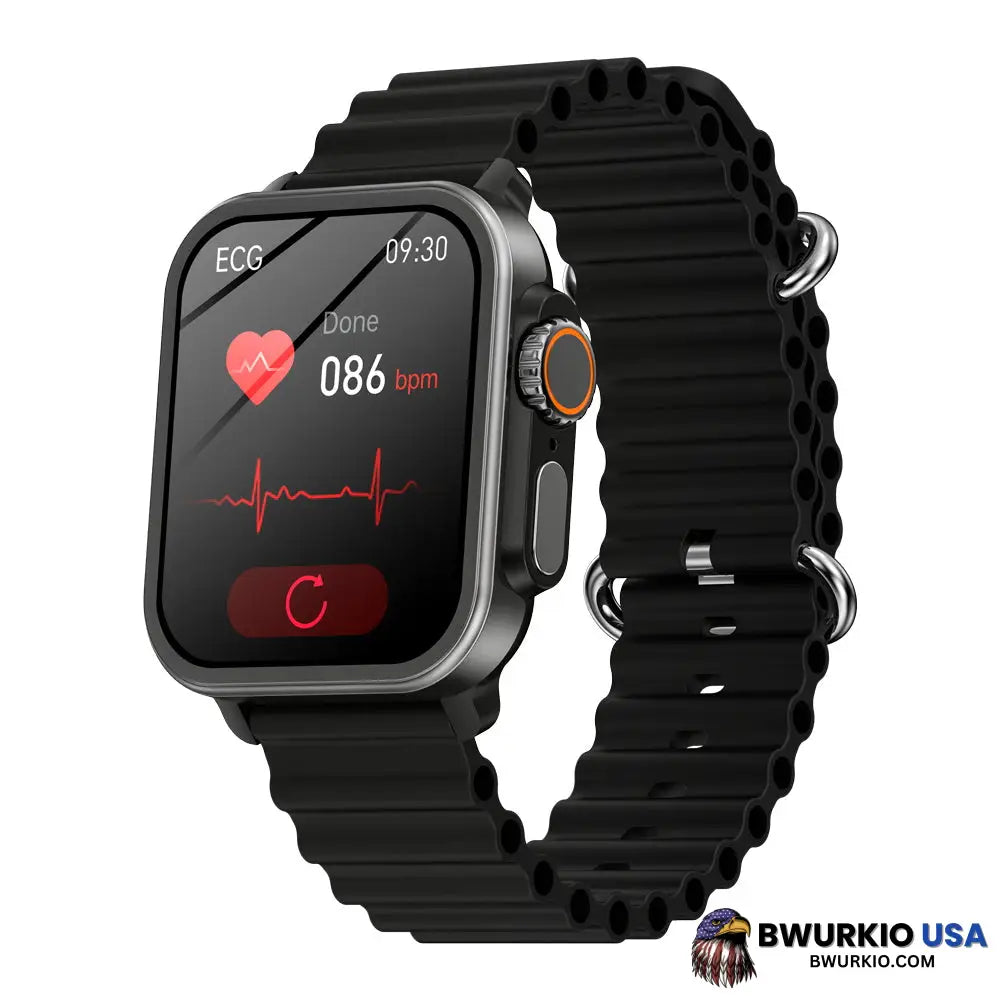 Bearscome Vee Bluetooth Call Ecg/Ekg Blood Oxygen Sleep Monitoring Music Smartwatch Smartwatch