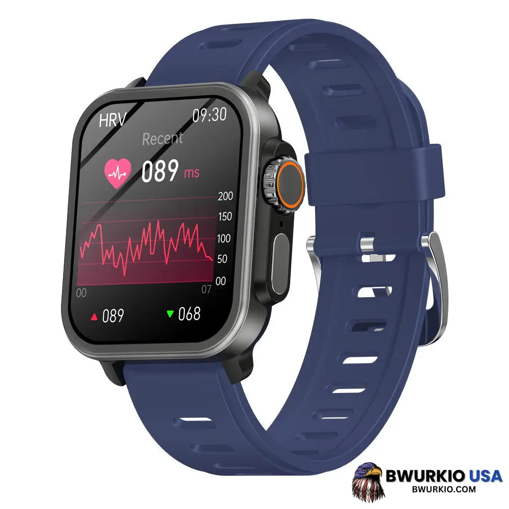 Bearscome Vee Bluetooth Call Ecg/Ekg Blood Oxygen Sleep Monitoring Music Smartwatch Smartwatch