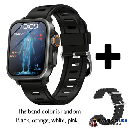 Bearscome Vee Bluetooth Call Ecg/Ekg Blood Oxygen Sleep Monitoring Music Smartwatch Smartwatch