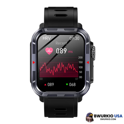 Bearscome Vee Pro Rugged Sports Smartwatch For Body Composition /Ecg/ Blood Sugar/Blood