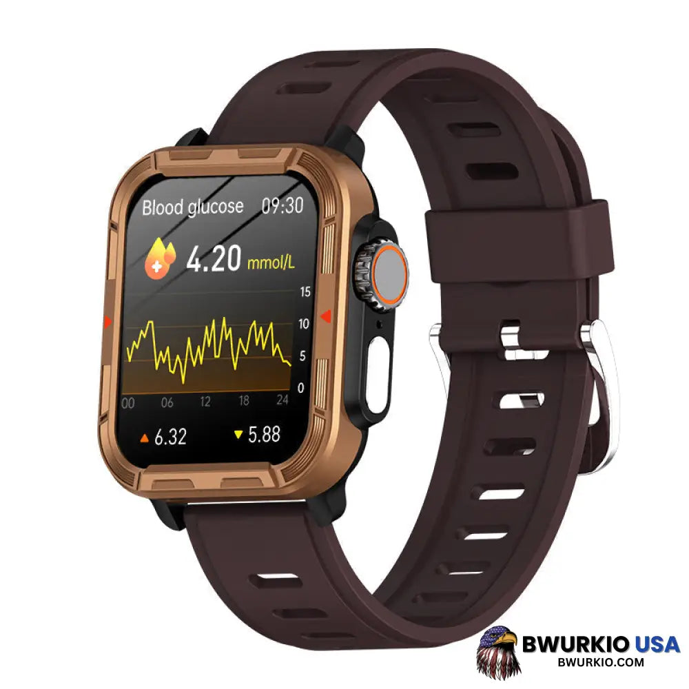 Bearscome Vee Pro Rugged Sports Smartwatch For Body Composition /Ecg/ Blood Sugar/Blood