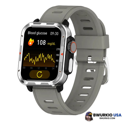 Bearscome Vee Pro Rugged Sports Smartwatch For Body Composition /Ecg/ Blood Sugar/Blood