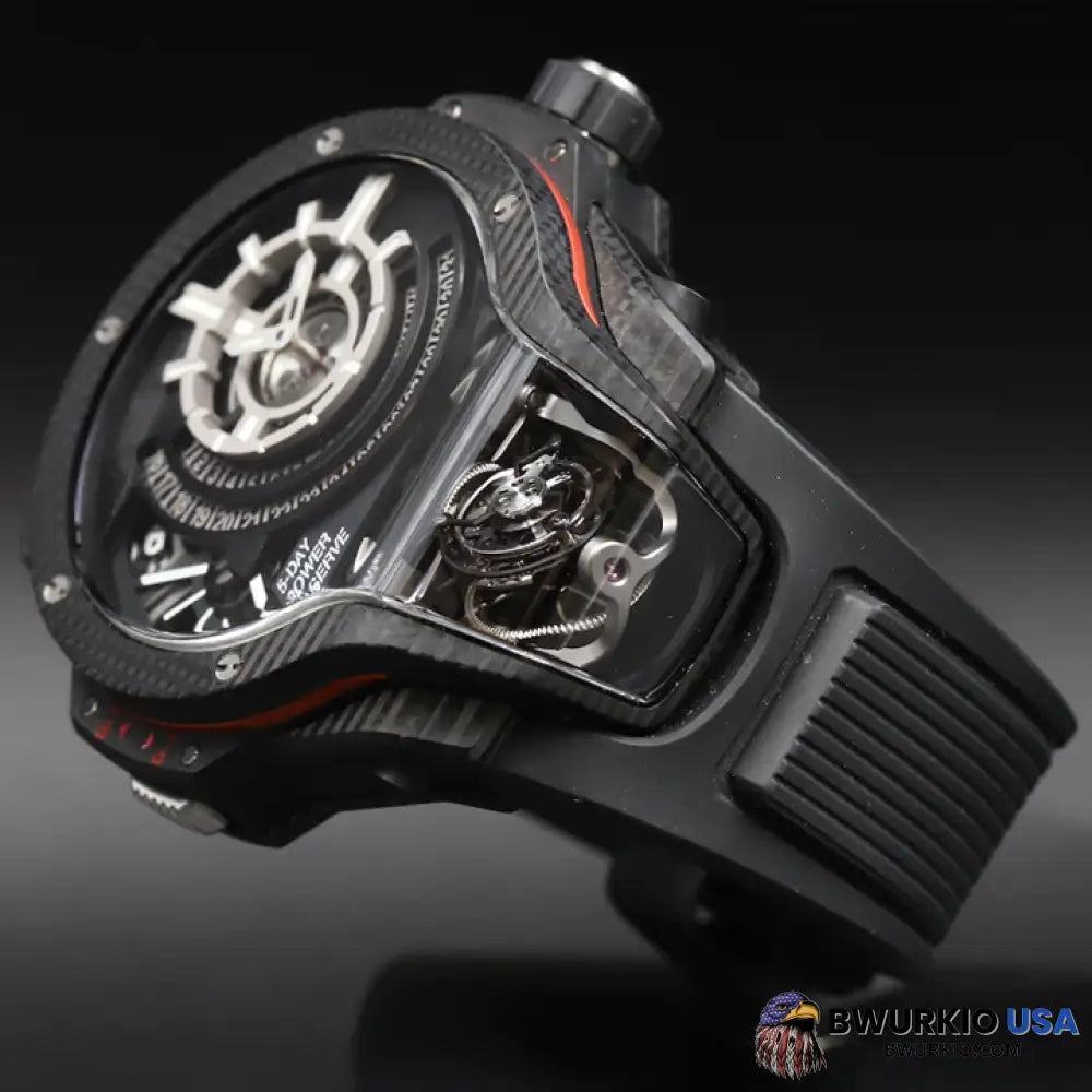 Bi-Axis Tourbillon Wristwatch Waterproof Mechanical Movement Watch