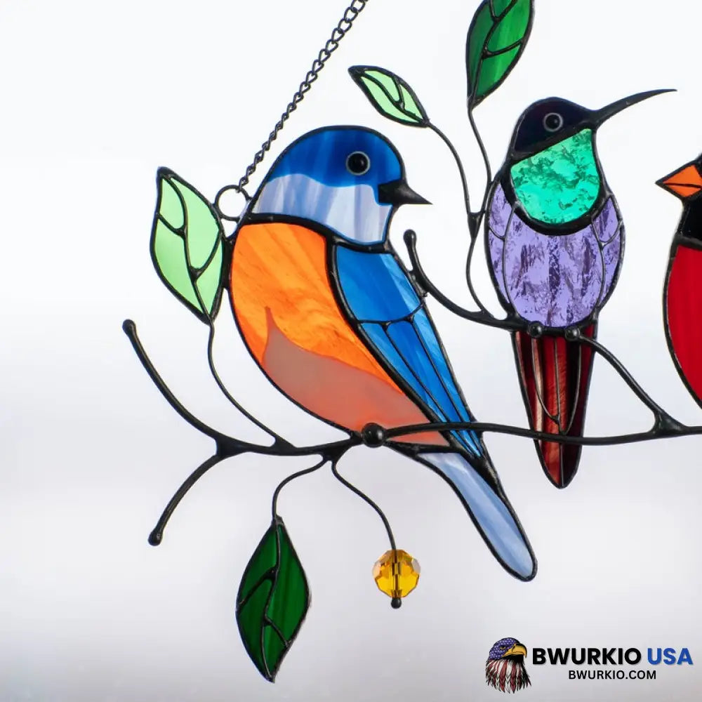 Birds Stained Glass Window Hangings