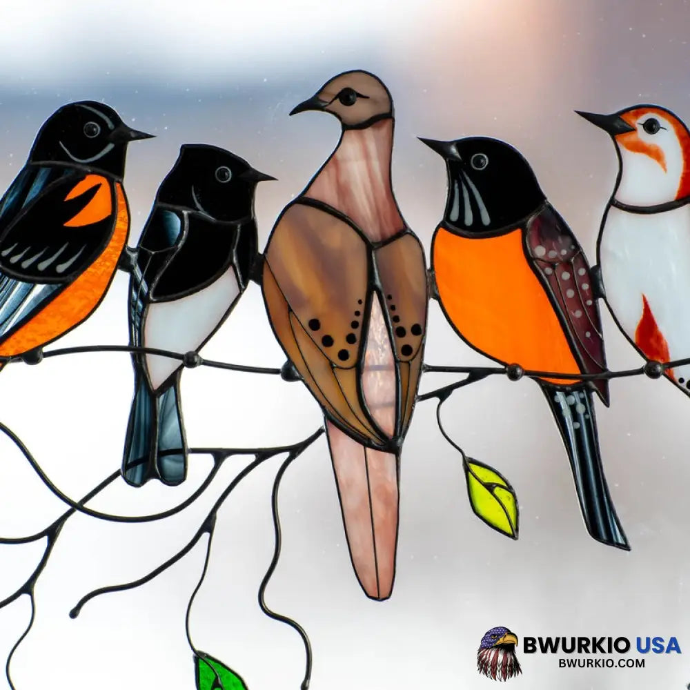 Birds Stained Glass Window Hangings