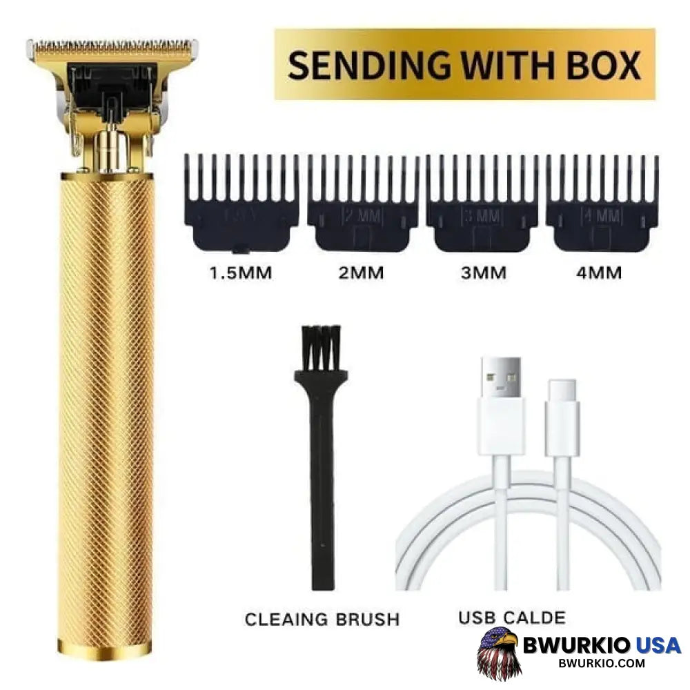 Cordless Zero Gapped Trimmer Hair Clipper Gold