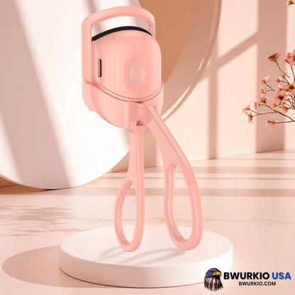 Electric Heated Eyelash Curler Pink