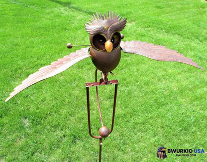 Garden Art-Bird Patio Decoration Standing Owl