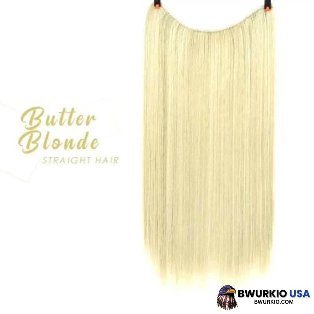 Invisible Halo Extensions - Secret Hair Extension Band Butter Blonde / Straight Business &