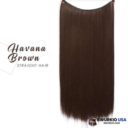 Invisible Halo Extensions - Secret Hair Extension Band Havana Brown / Straight Business & Industrial