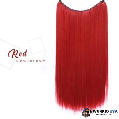 Invisible Halo Extensions - Secret Hair Extension Band Red / Straight Business & Industrial