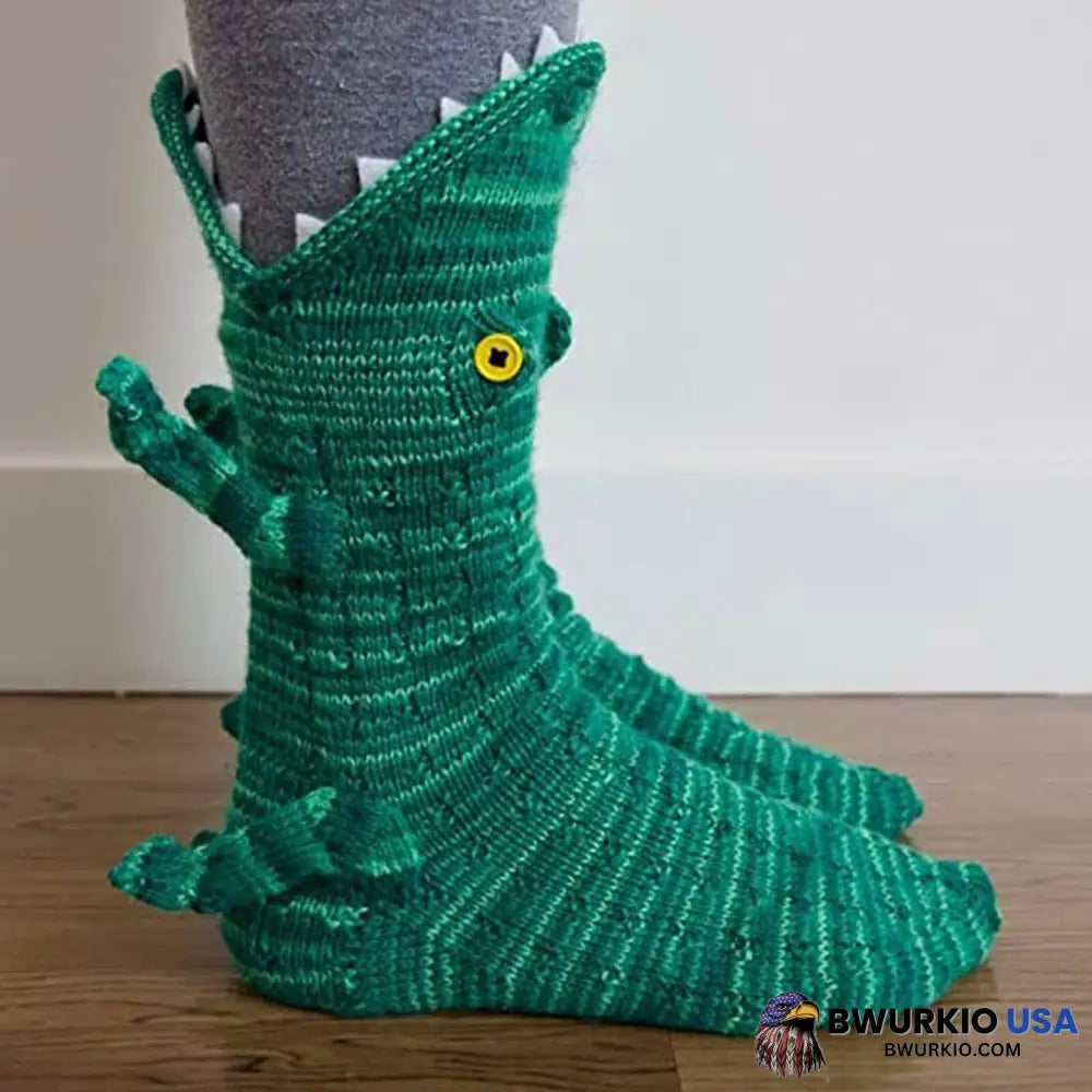 Knit Crocodile Socks Crocodile