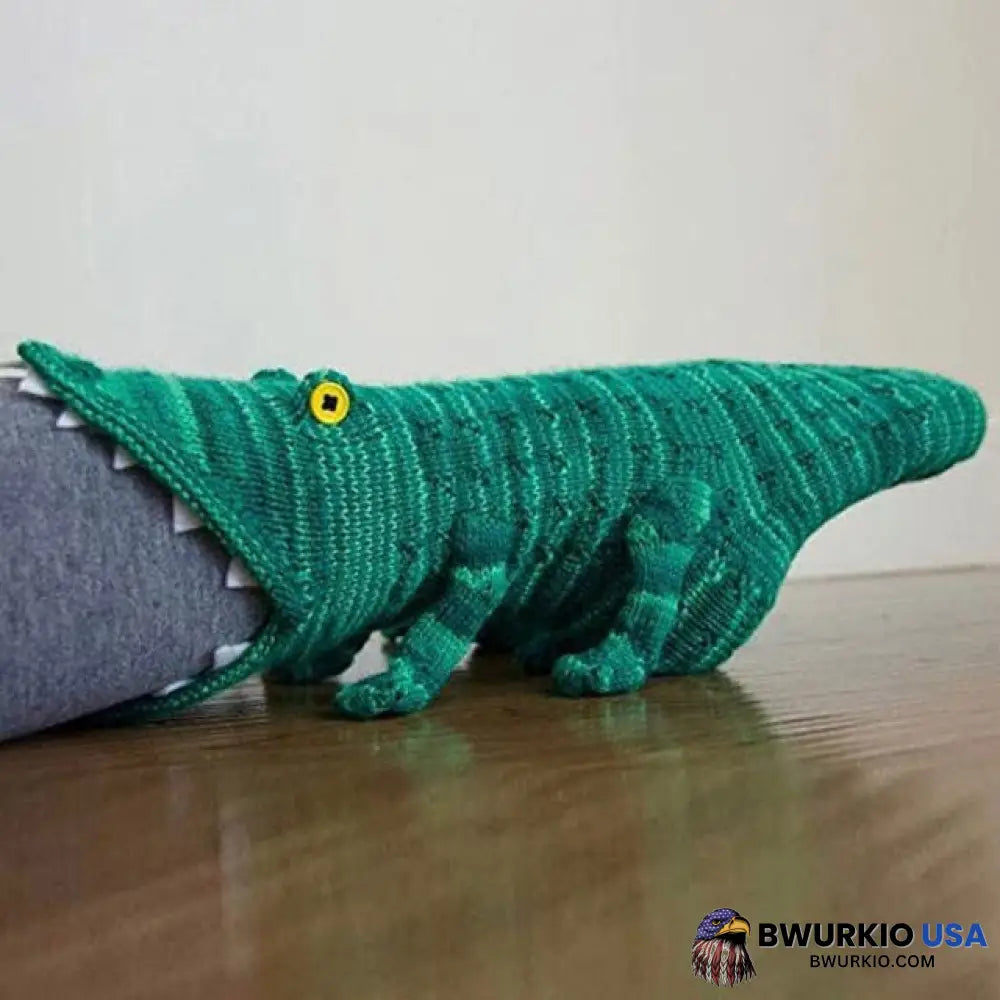 Knit Crocodile Socks