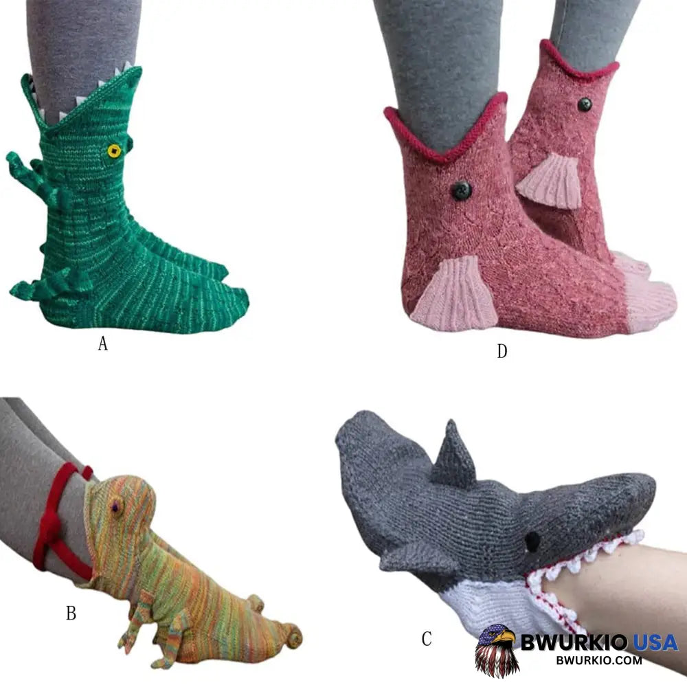 Knit Crocodile Socks Buy 4 Get 1 Free