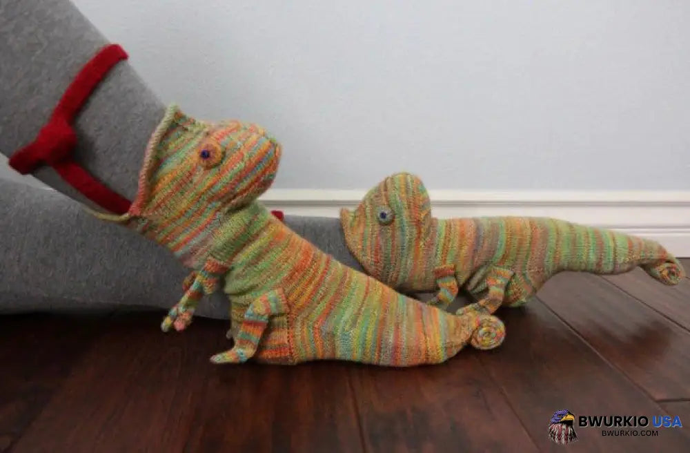 Knit Crocodile Socks Chameleon