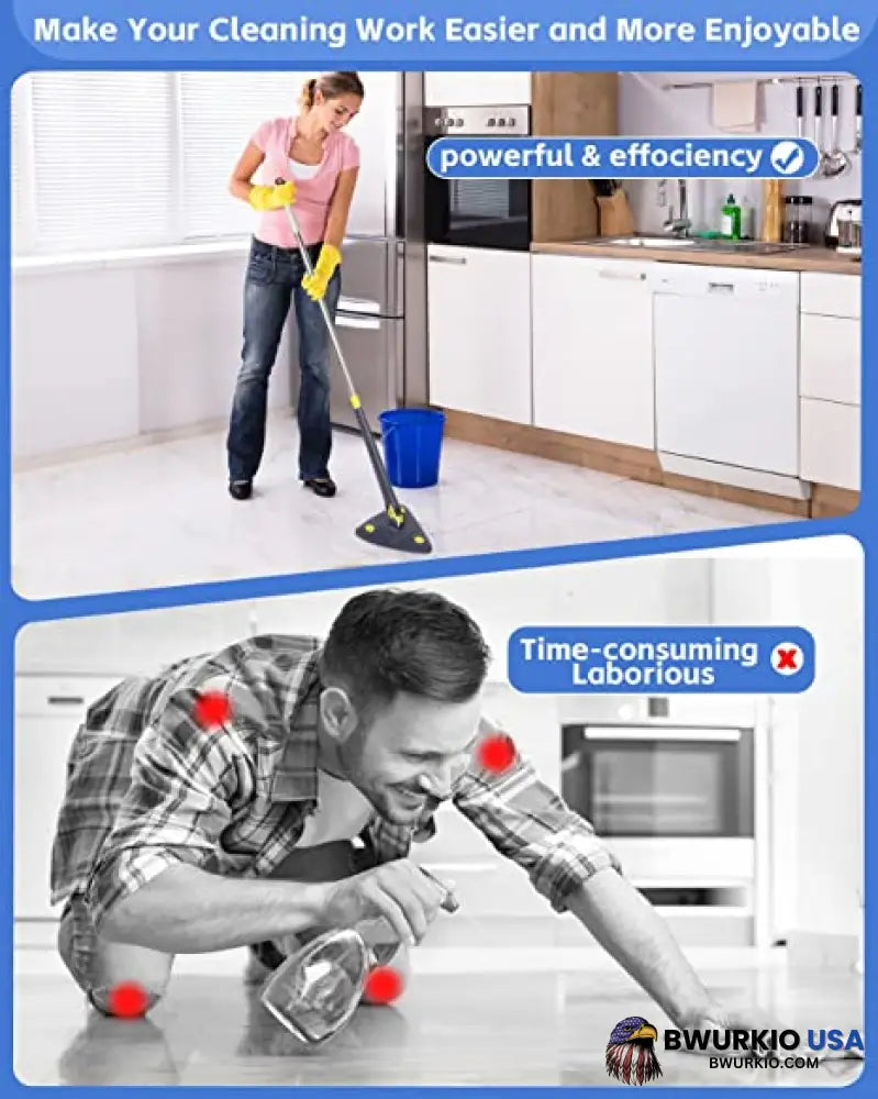 Last Day 70% Off 360 Rotatable Adjustable Cleaning Mop