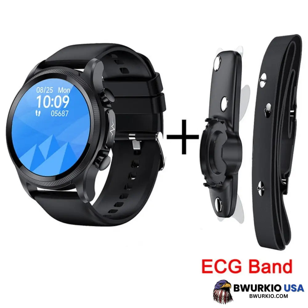 Libiyi Non-Invasive Blood Glucose Test Smartwatch Black / With Ecg Band