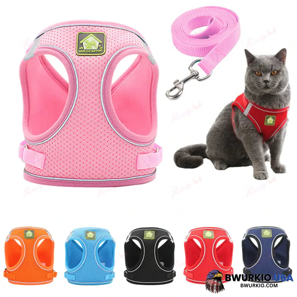 Luminous Cat Vest Harness And Leash Set