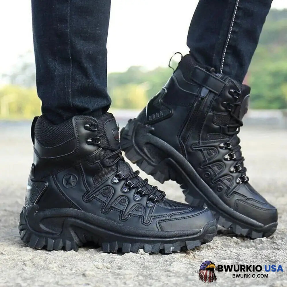 Men Outdoor Waterproof Non-Slip Hiking Boots Combat