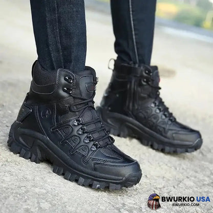 Men Outdoor Waterproof Non-Slip Hiking Boots Combat