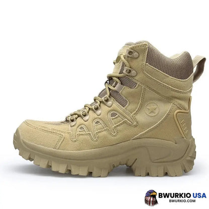 Men Outdoor Waterproof Non-Slip Hiking Boots Combat