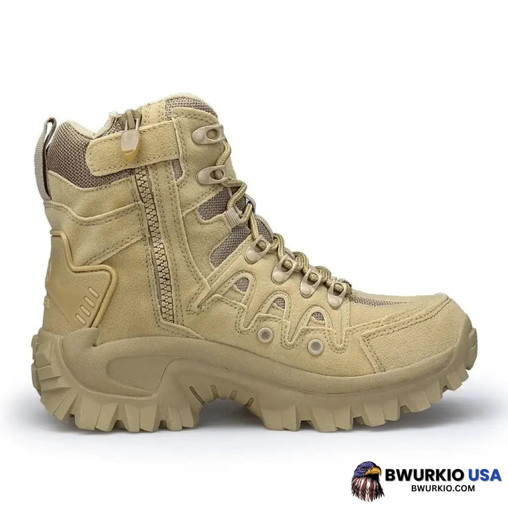 Men Outdoor Waterproof Non-Slip Hiking Boots Combat