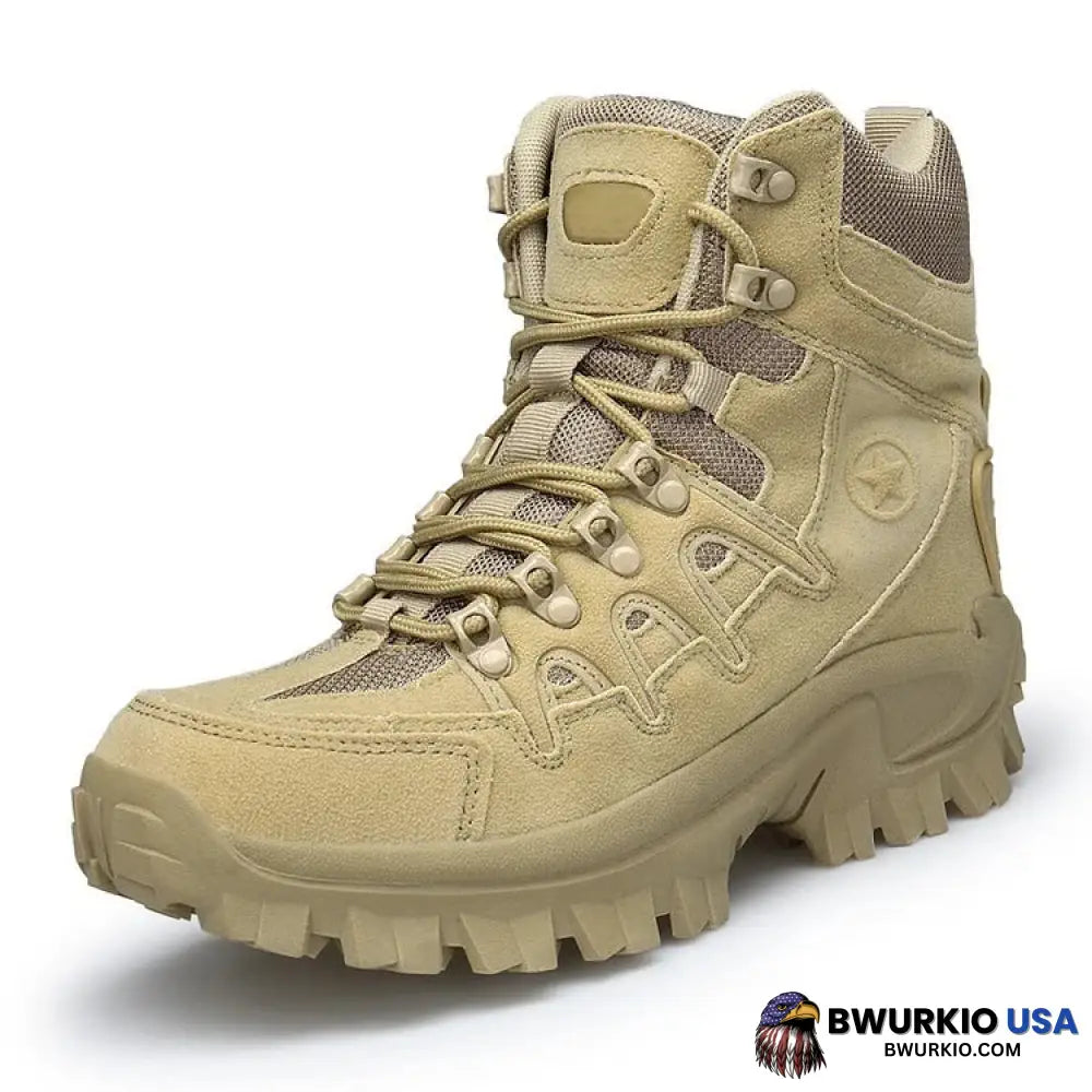 Men Outdoor Waterproof Non-Slip Hiking Boots Combat Boots