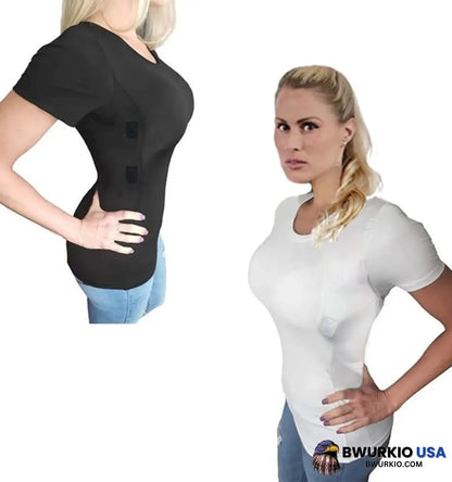 Men/Womens Concealed Leather Holster T-Shirt