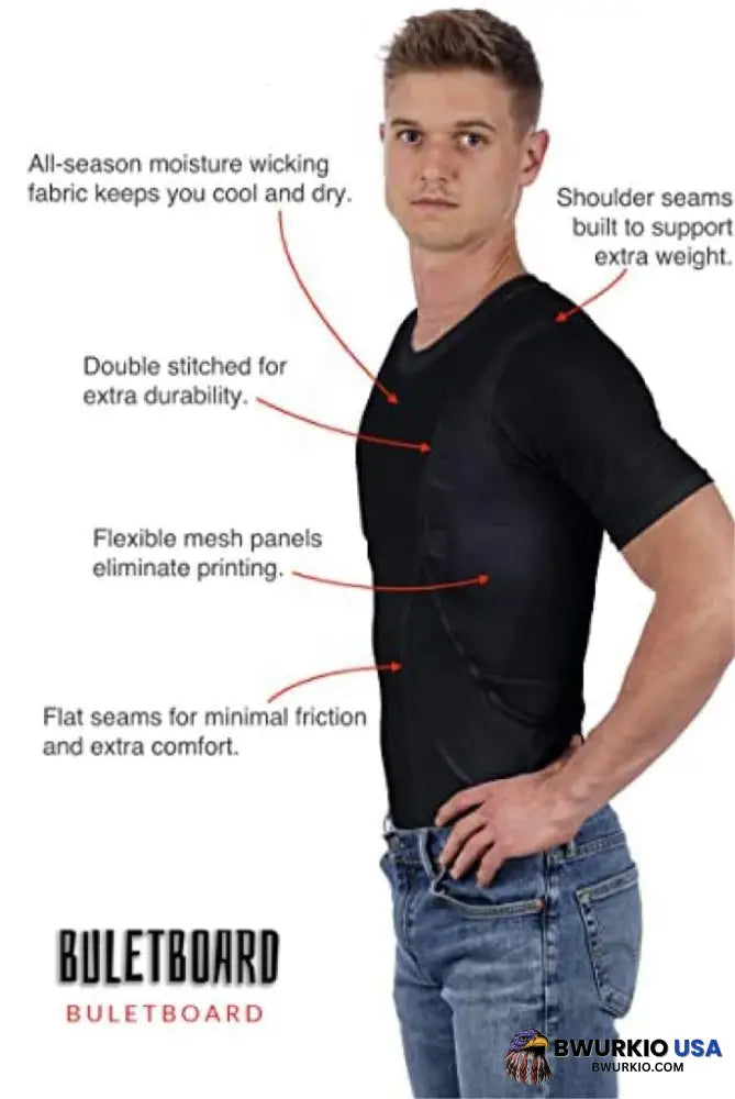 Men/Womens Concealed Leather Holster T-Shirt