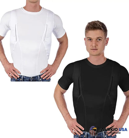 Men/Womens Concealed Leather Holster T-Shirt