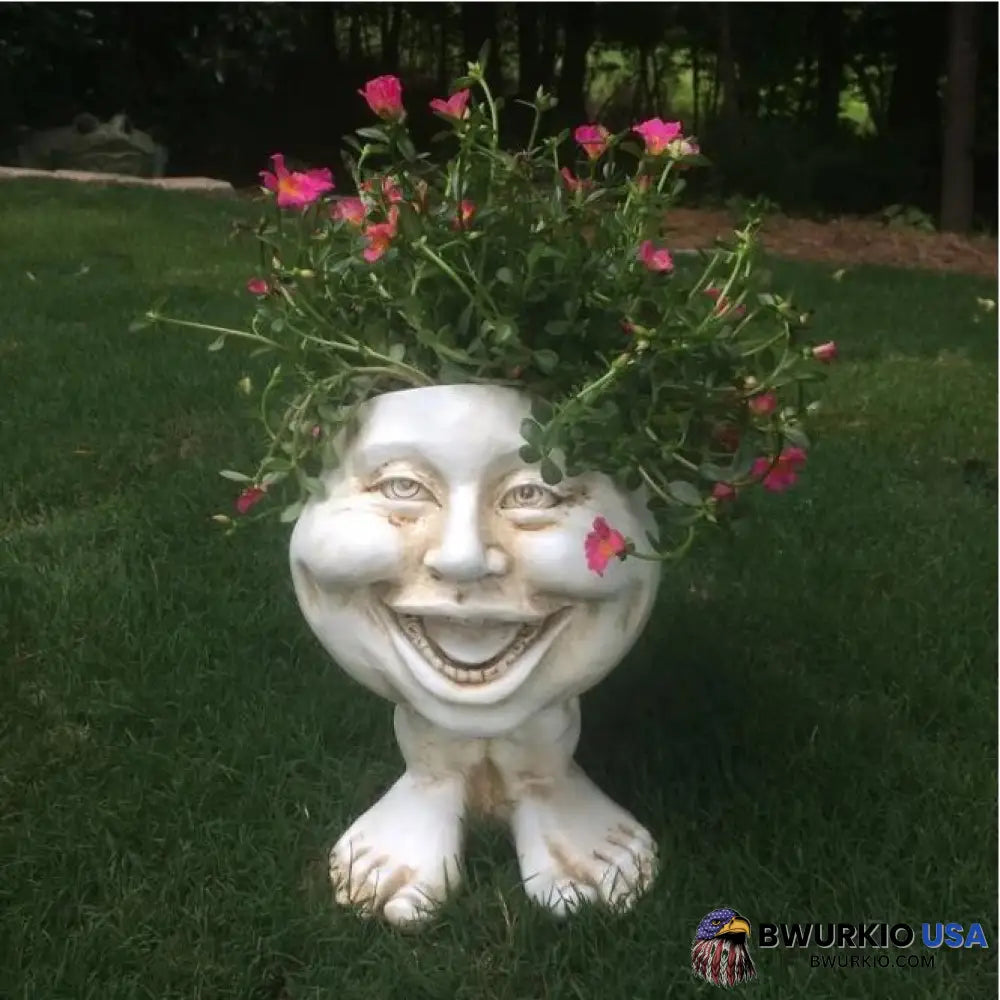 Mugglys Face Statue Planter