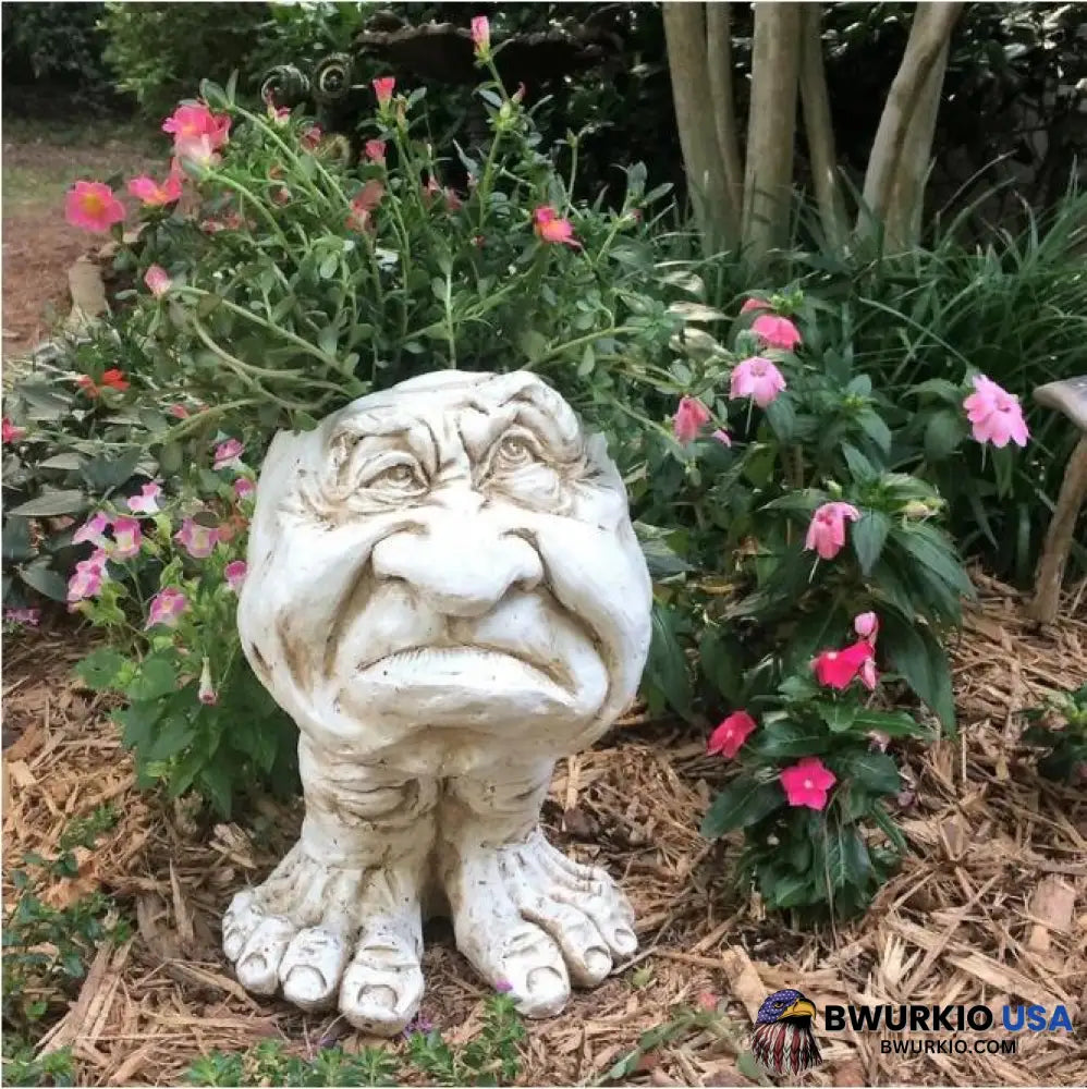 Mugglys Face Statue Planter Grumpy Margery