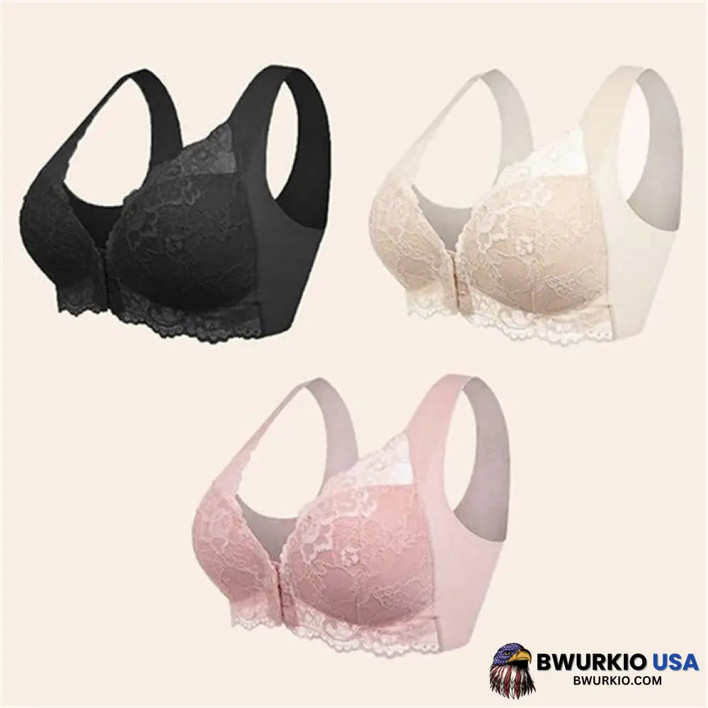 Oladoct® Front Closure 5D Shaping Push Up Wireless Bra