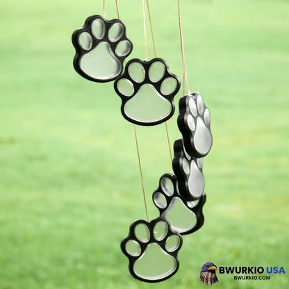 Paw Prints Solar Wind Chime