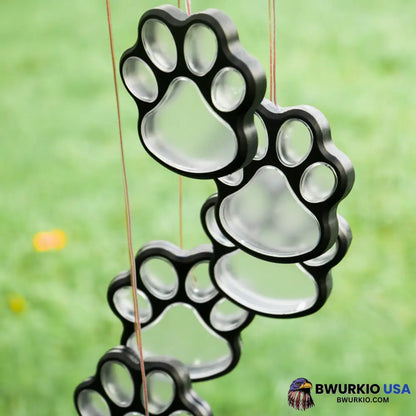 Paw Prints Solar Wind Chime