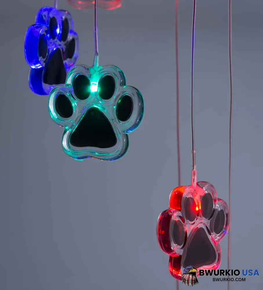 Paw Prints Solar Wind Chime