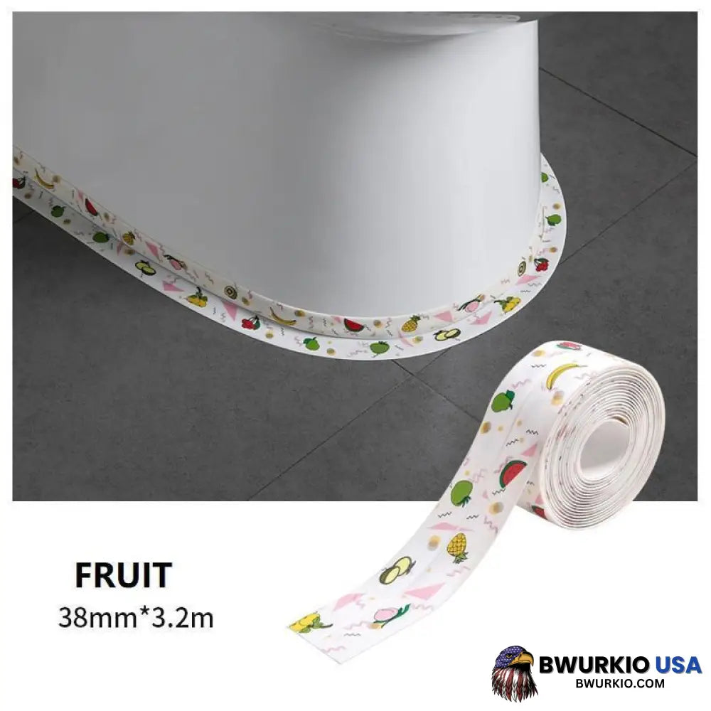 Professional Self-Adhesive Caulk Strip-(Anti-Mildew Tape)10.5Ft/126 Inches Fruit 36 In Stock / Width