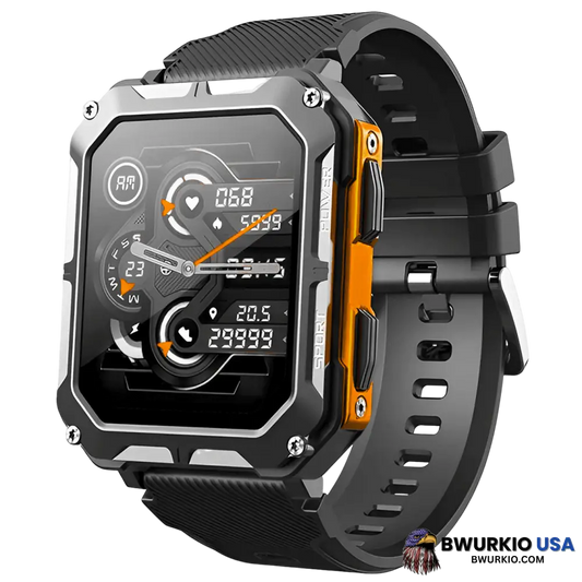 Pureroyi Military Smart Watch For Men Orange