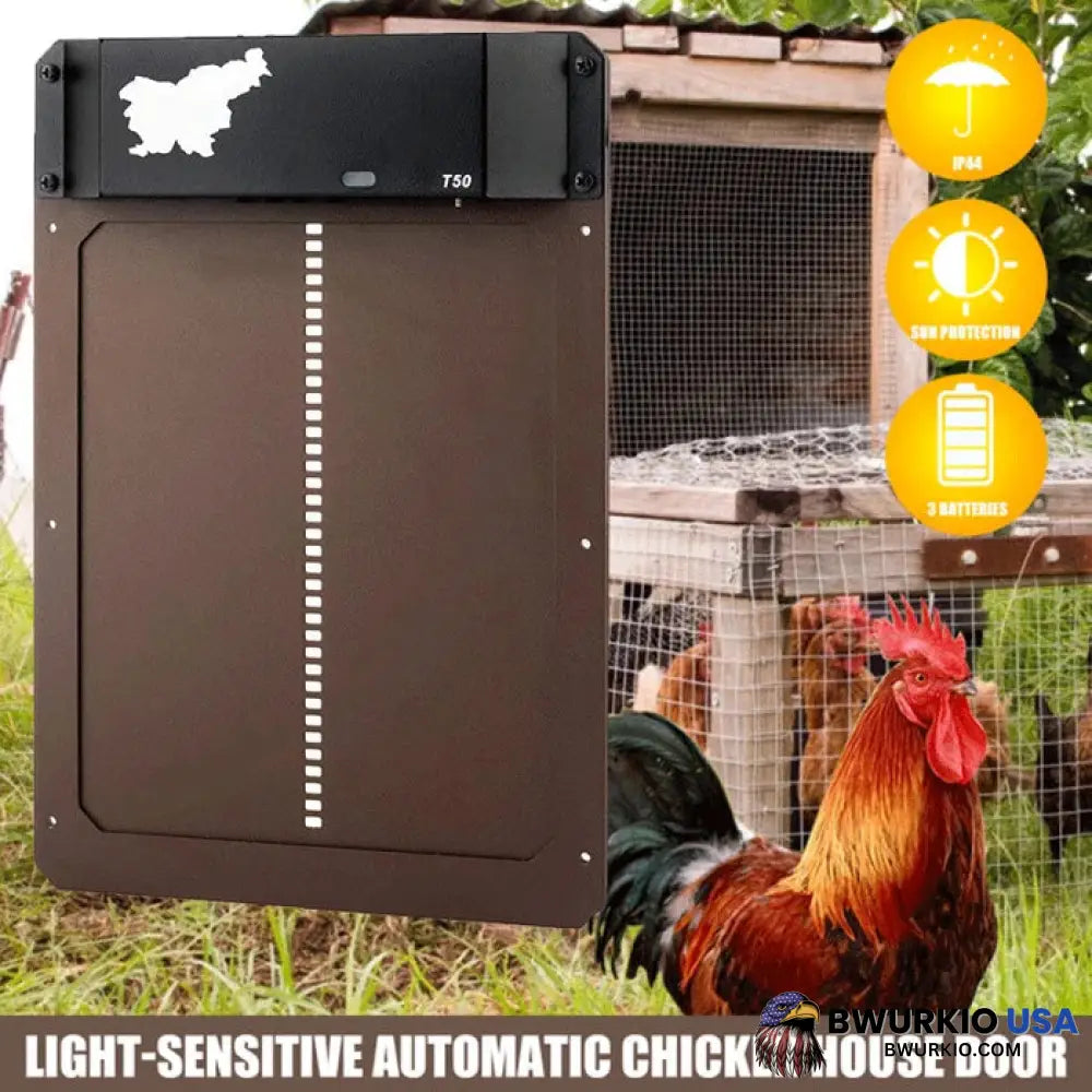 Sale Automatic Chicken Coop Door Brown