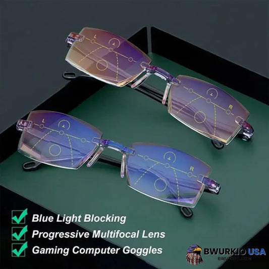 Sapphire High Hardness Anti Blue Light Intelligent Dual Focus Reading Glasses