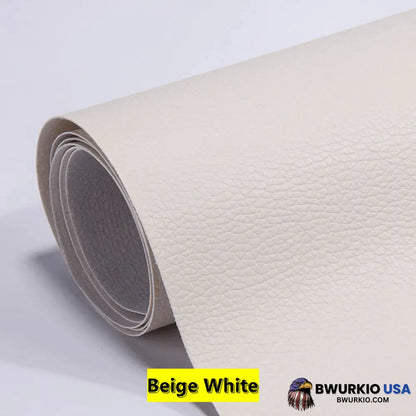 Self Adhesive Leather Refinisher Cuttable Sofa Repair 8X12In(20X30Cm)*2 Special Promotion / Beige