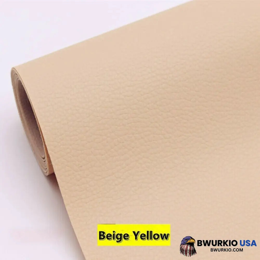 Self Adhesive Leather Refinisher Cuttable Sofa Repair 8X12In(20X30Cm)*2 Special Promotion / Beige