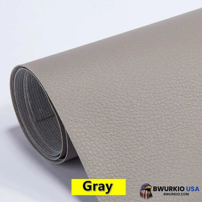 Self Adhesive Leather Refinisher Cuttable Sofa Repair 8X12In(20X30Cm)*2 Special Promotion / Gray